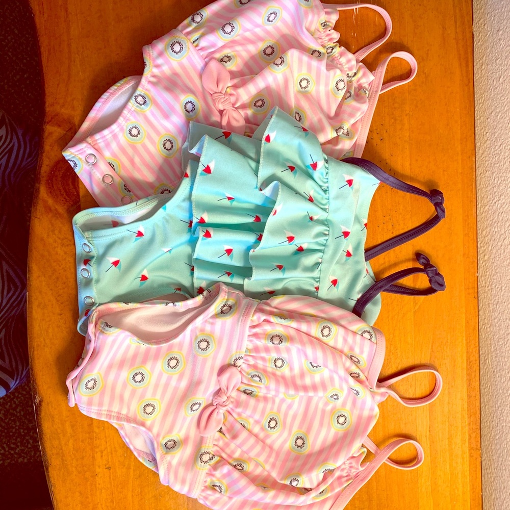 Lot of 3 Cat & Jack baby swimsuits